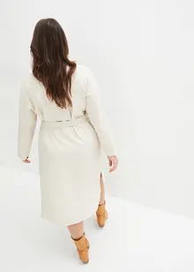 Robe en lin à poches et manches 3/4 à retrousser, bonprix