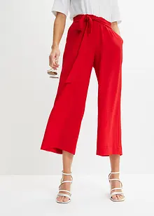 Jupe-culotte à taille élastiquée et revers, bonprix