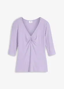 T-shirt côtelé en viscose douce, bonprix