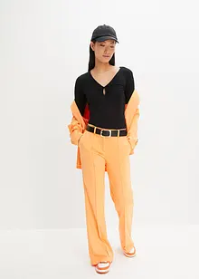 T-shirt côtelé en viscose douce, bonprix