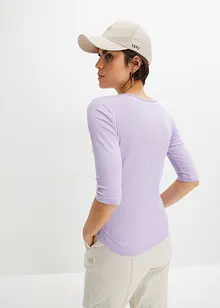 T-shirt côtelé en viscose douce, bonprix