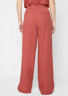 Pantalon palazzo en lin mélangé, bonprix
