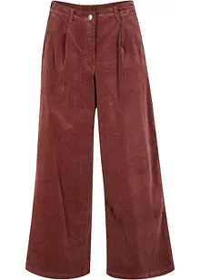 Jupe-culotte en velours côtelé stretch avec taille haute confortable, longueur 7/8, bonprix