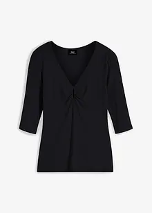 T-shirt côtelé en viscose douce, bonprix