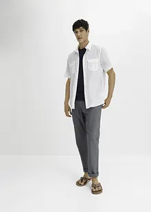 Pantalon chino en lin majoritaire Regular Fit, Straight, bonprix