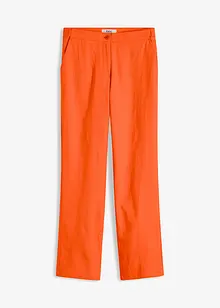 Pantalon taille haute en lin et viscose, bonprix