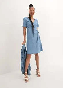 Robe en jean, effet portefeuille, bonprix