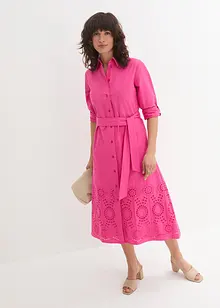 Robe-chemise avec broderie anglaise, bonprix