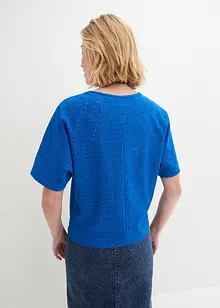 T-shirt manches chauve-souris avec broderie anglaise, bonprix
