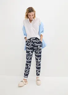 Pantalon imprimé à taille élastiquée, bonprix