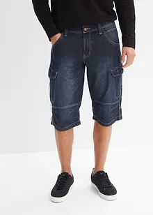 Bermuda long poches cargo en denim léger, coupe loose, bonprix