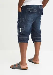 Bermuda long poches cargo en denim léger, coupe loose, bonprix