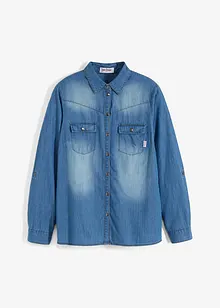 Chemise en jean avec boutons-pression, manches longues, bonprix