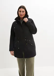 Parka courte en coton avec col montant, cintrée, bonprix