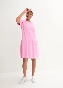 Robe courte à volant en jersey de coton, bonprix