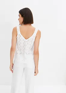 Top à broderies anglaises, bonprix