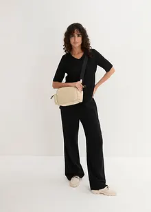 Pantalon palazzo en lin et viscose, bonprix