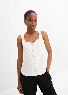 T-shirt bustier avec boutons décoratifs, BODYFLIRT boutique