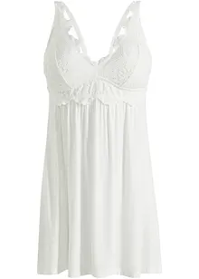 Nuisette en viscose avec broderies anglaises, bonprix