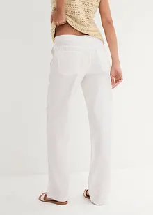 Pantalon en lin à jambe large, bonprix