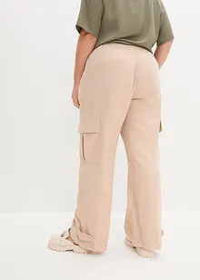 Pantalon cargo avec lin, bonprix