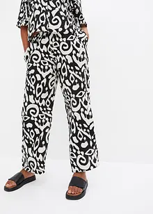 Pantalon large en viscose texturée, bonprix