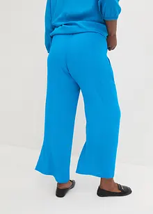 Pantalon large à effet froissé et taille haute entièrement élastiquée, bonprix