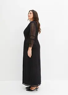 Robe longue aspect crochet, bonprix