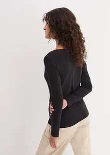 T-shirt manches longues 100% coton à col rond, bonprix