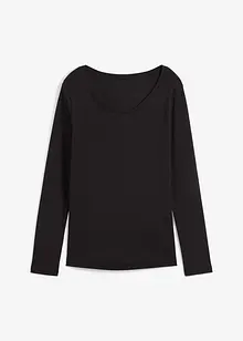 T-shirt manches longues 100% coton à col rond, bonprix