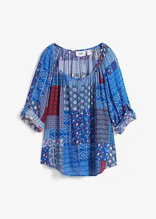 Blouse-tunique froissée à manches longues, bonprix