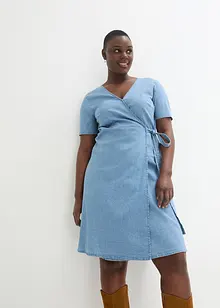 Robe en jean, effet portefeuille, bonprix