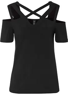 T-shirt à découpes en viscose, bonprix