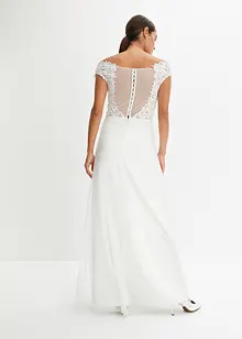 Robe de mariée à encolure Carmen avec dentelle, bonprix