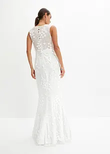 Robe de mariée en mesh avec applications de fleurs, BODYFLIRT boutique