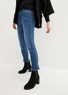 Jean 7/8 extensible, bas fendu, bonprix