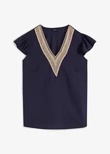 Blouse avec dentelle, bonprix