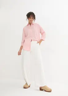 Chemisier oversize en coton, manches 3/4, bonprix