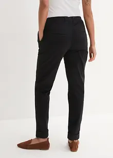 Pantalon chino extensible avec taille confortable et revers, bonprix