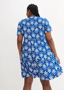 Robe-tunique en crêpe de viscose à volants et manches papillons, longueur genou, bonprix