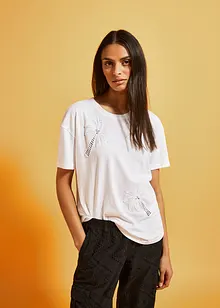 T-shirt avec détail en dentelle, bonprix