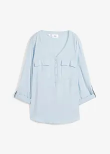 Blouse à col V et manches longues, bonprix