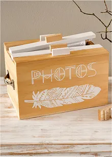 Boîte de rangement photos en bois, bonprix