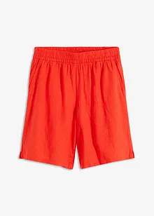Short en lin mélangé avec taille élastiquée, bonprix