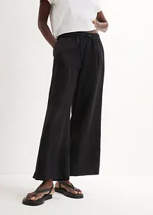 Pantalon palazzo 100 % lin, bonprix