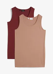 Lot de 2 longs débardeurs, bonprix
