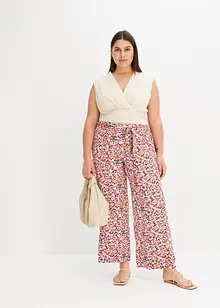 Pantalon palazzo taille élastique, bonprix