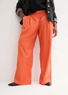 Pantalon palazzo avec lin, coupe très ample, bonprix