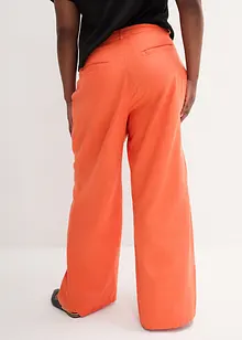 Pantalon palazzo avec lin, coupe très ample, bonprix