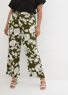 Pantalon palazzo imprimé en viscose, bonprix